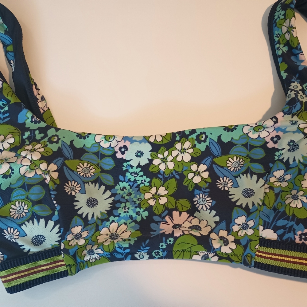 3/$25 Aerie Scoop Neck Floral Bikini Top Size XS - Picture 7 of 7